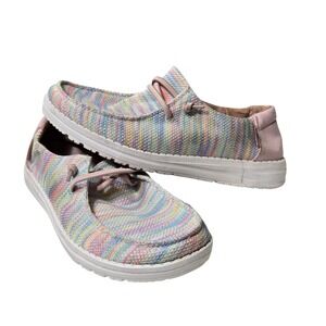 Hey Dude Wendy Youth Sox Pastels‎ Multi Color Slip On Loafers Size 5Y 130255074